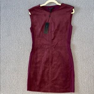 BCBG Faux-Suede Dress